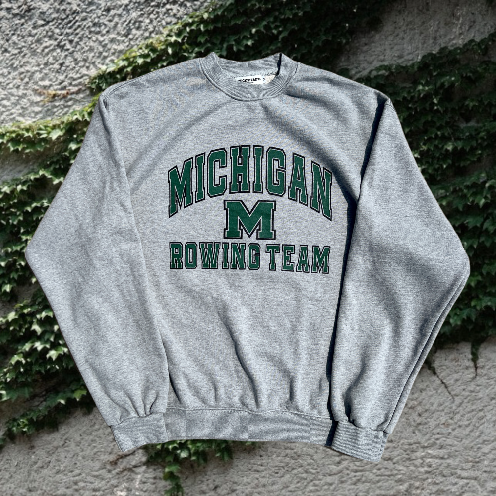 Michigan Rowing Team Sweat Shirts - Melange Grey