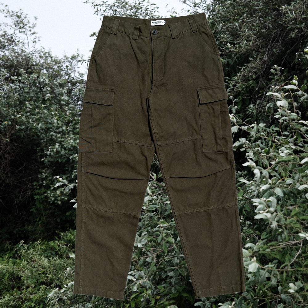 Tapered Cargo Pants - Olive Green