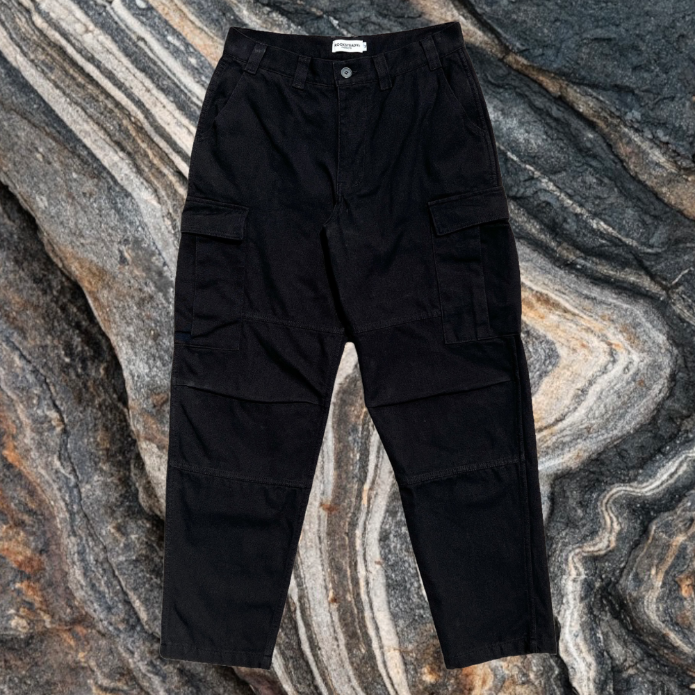 Tapered Cargo Pants - Black